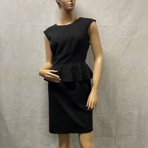Allen B. Black Peplum Dress